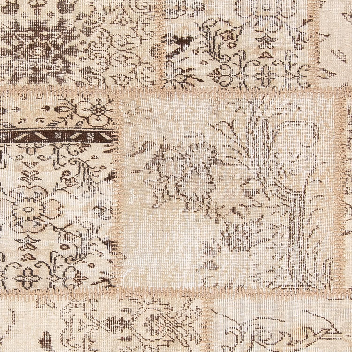 Alfombra de patchwork - 240 x 170 cm - marrón claro