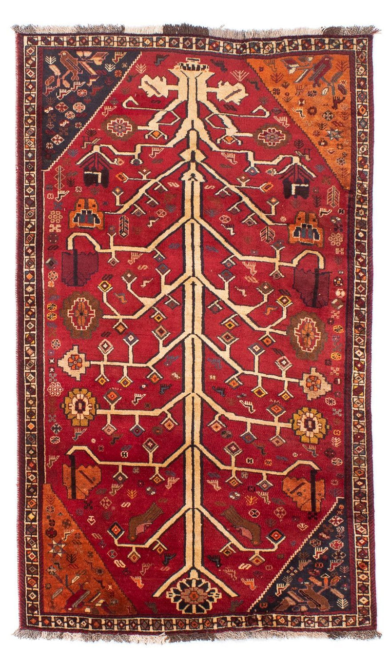 Alfombra persa - Nómada - 208 x 117 cm - rojo oscuro