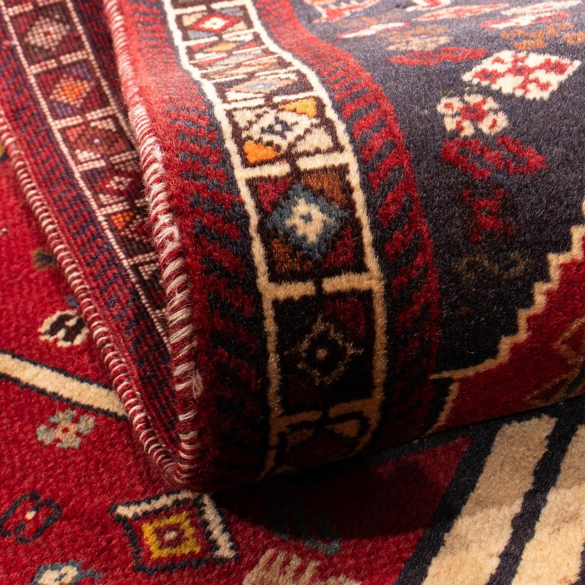 Alfombra persa - Nómada - 208 x 117 cm - rojo oscuro