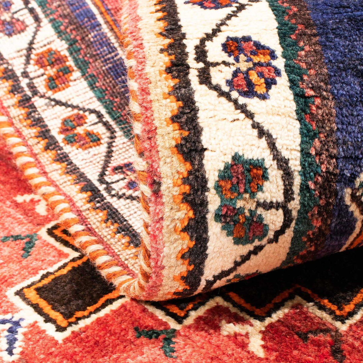 Alfombra persa - Nómada - 160 x 107 cm - azul oscuro