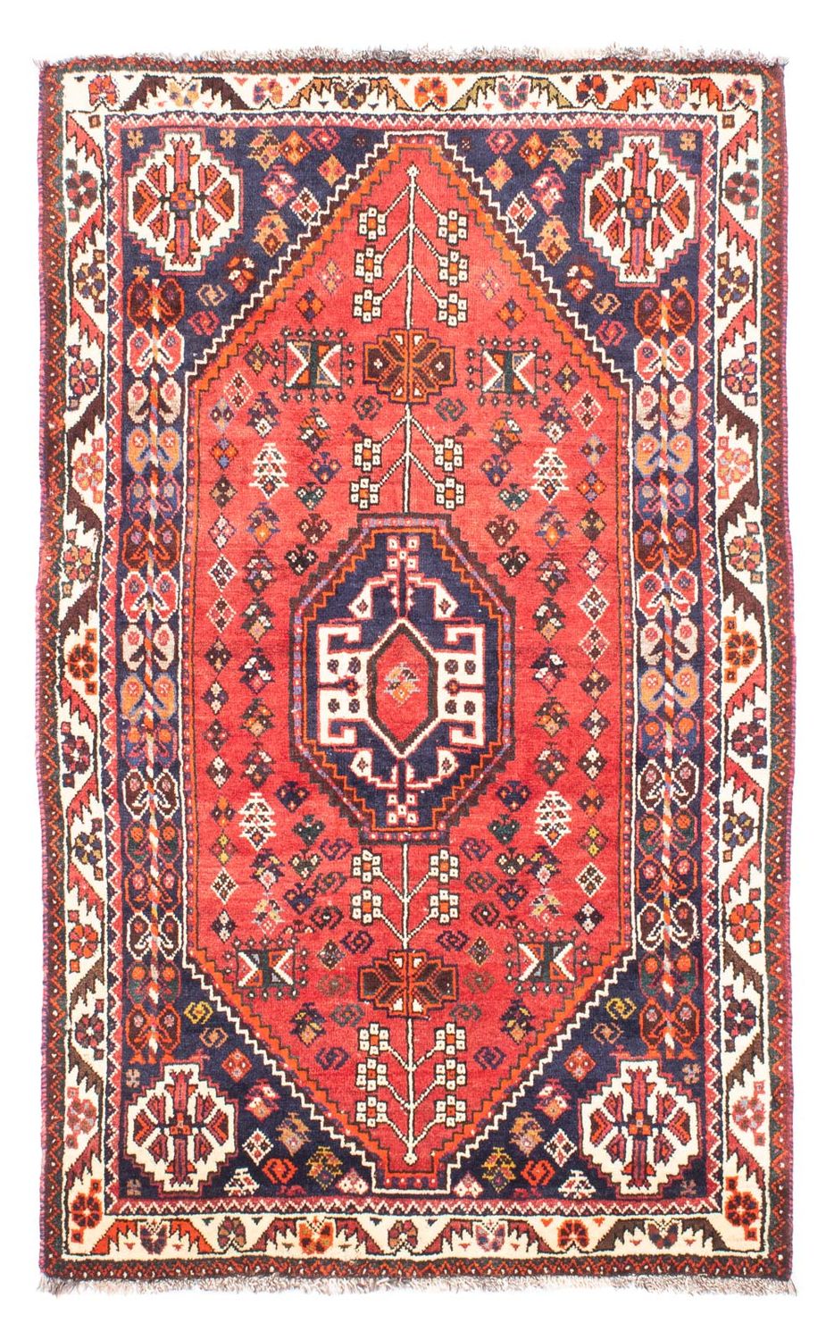Alfombra persa - Nómada - 170 x 100 cm - rojo oscuro