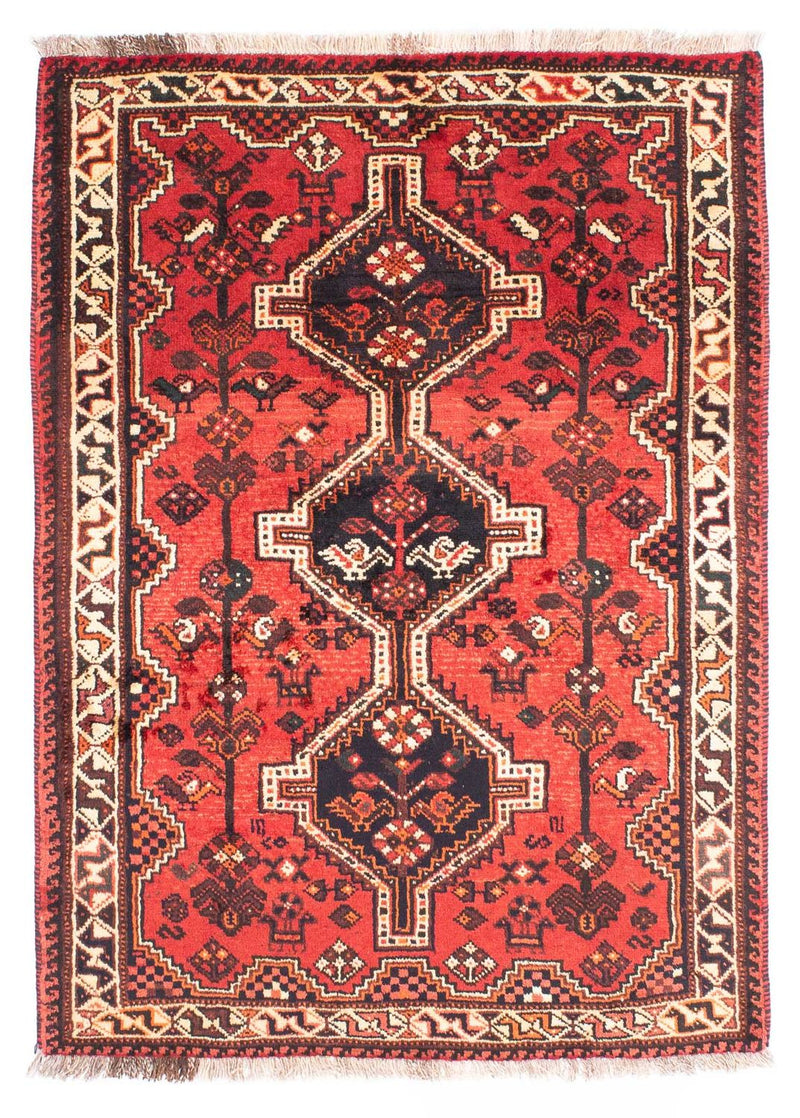 Alfombra persa - Nómada - 160 x 113 cm - rojo oscuro