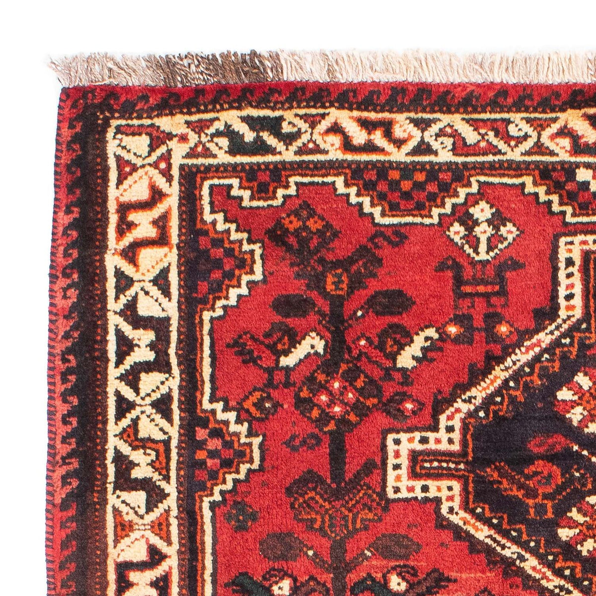 Alfombra persa - Nómada - 160 x 113 cm - rojo oscuro