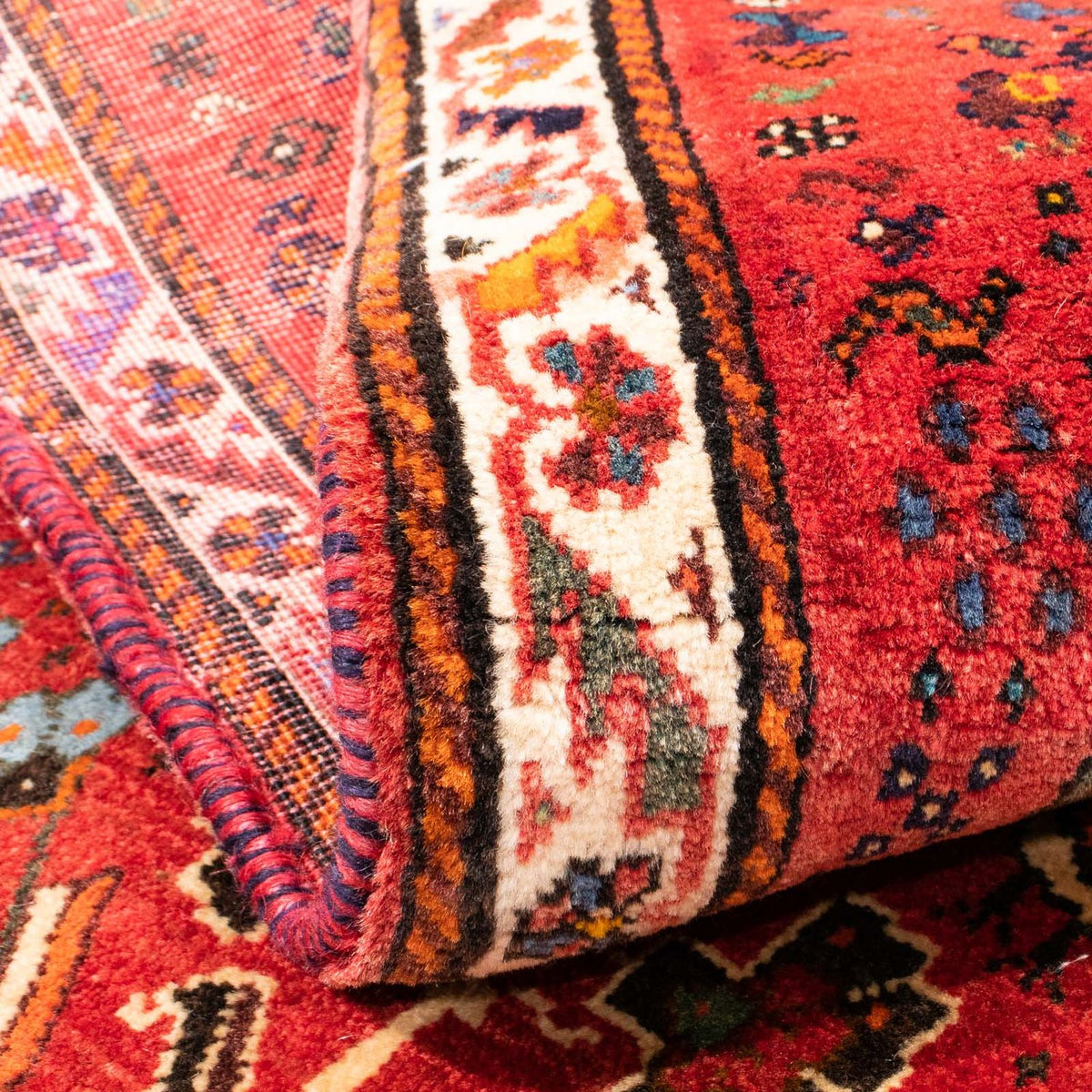 Alfombra persa - Nómada - 162 x 117 cm - rojo claro