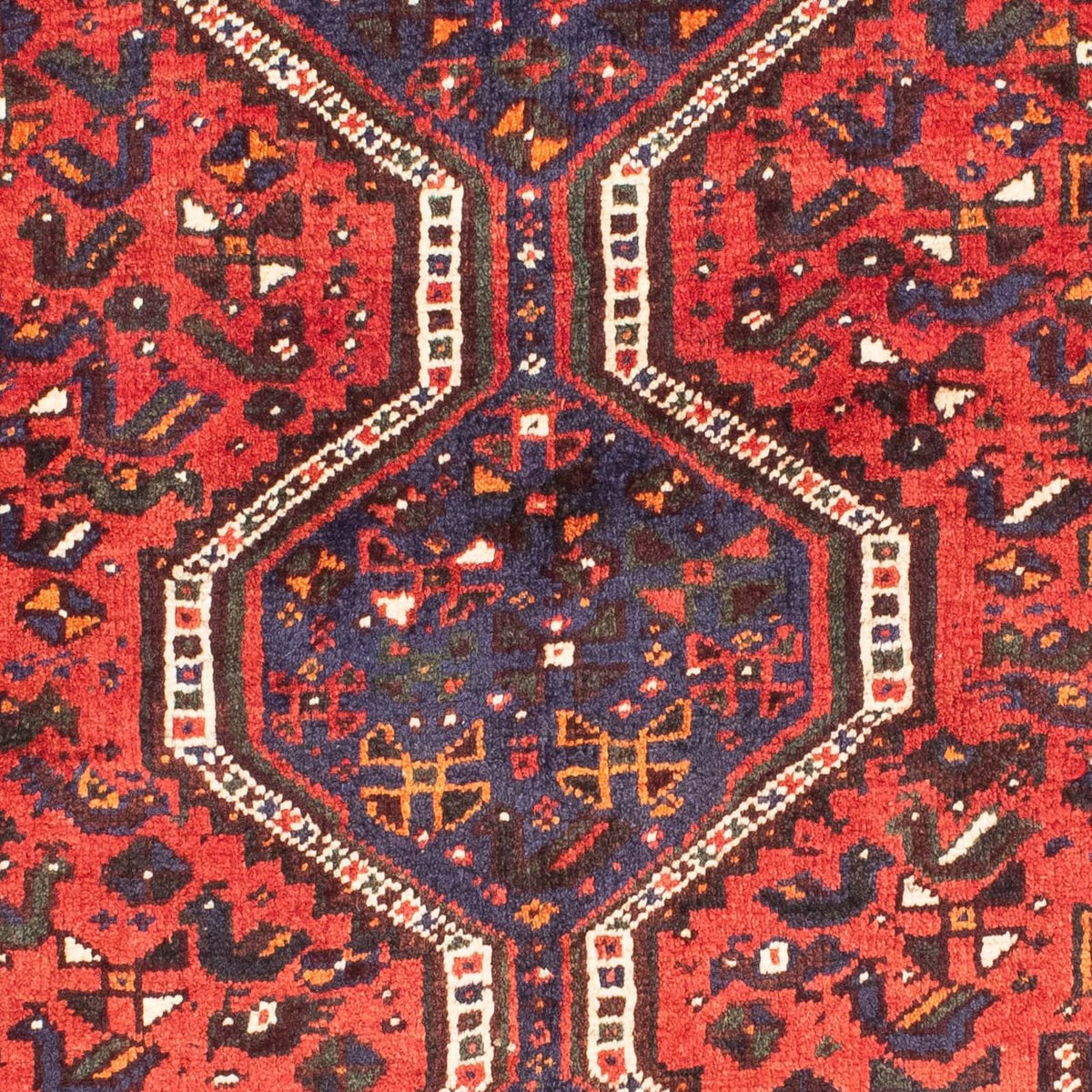 Alfombra persa - Nómada - 163 x 110 cm - rojo oscuro