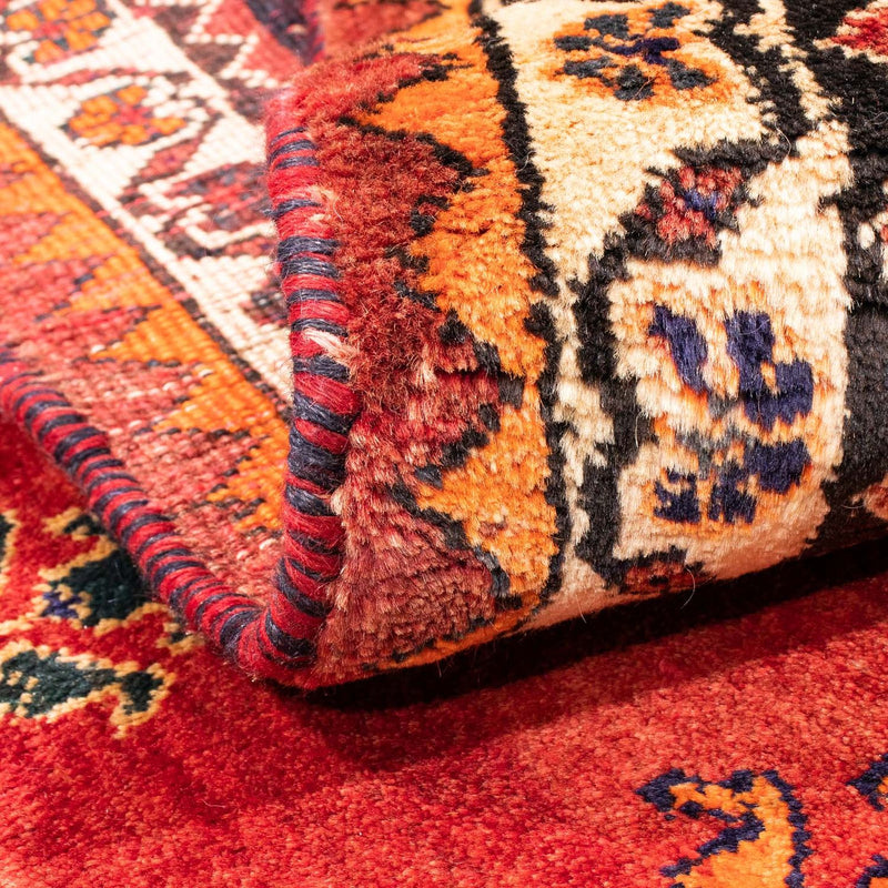 Alfombra persa - Nómada - 150 x 116 cm - rojo oscuro