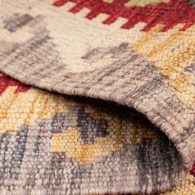 Alfombra de pasillo Alfombra Kelim - Splash - 199 x 65 cm - rojo