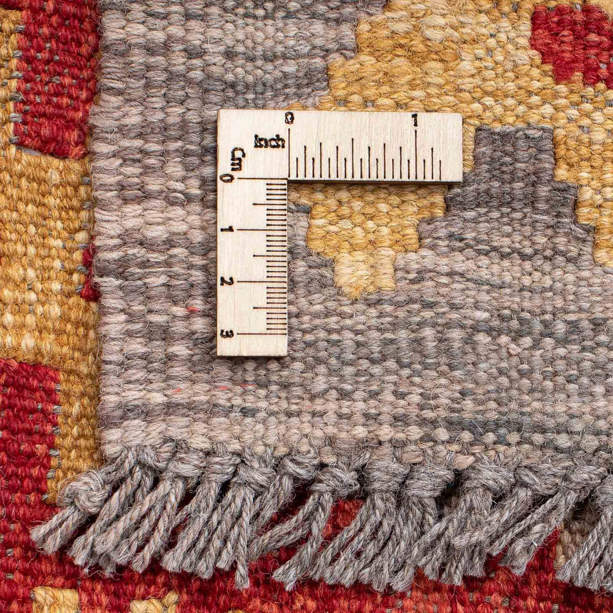 Alfombra de pasillo Alfombra Kelim - Splash - 199 x 65 cm - rojo