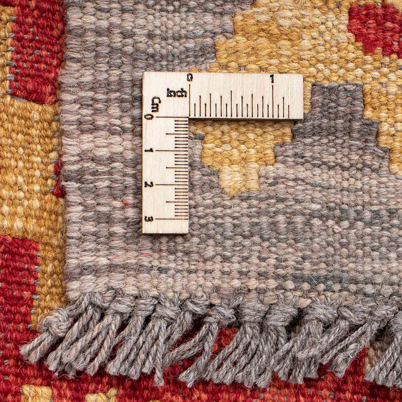 Alfombra de pasillo Alfombra Kelim - Splash - 199 x 65 cm - rojo