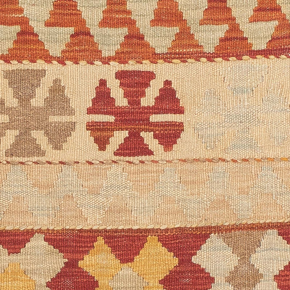 Alfombra de pasillo Alfombra Kelim - Splash - 204 x 67 cm - rojo
