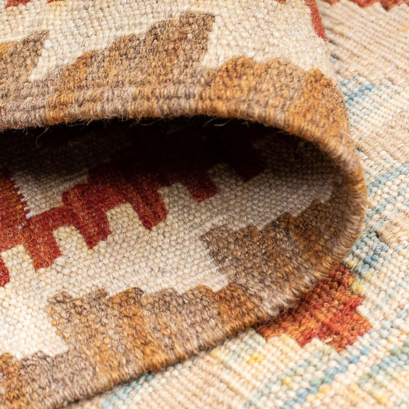 Alfombra de pasillo Alfombra Kelim - Splash - 200 x 62 cm - óxido