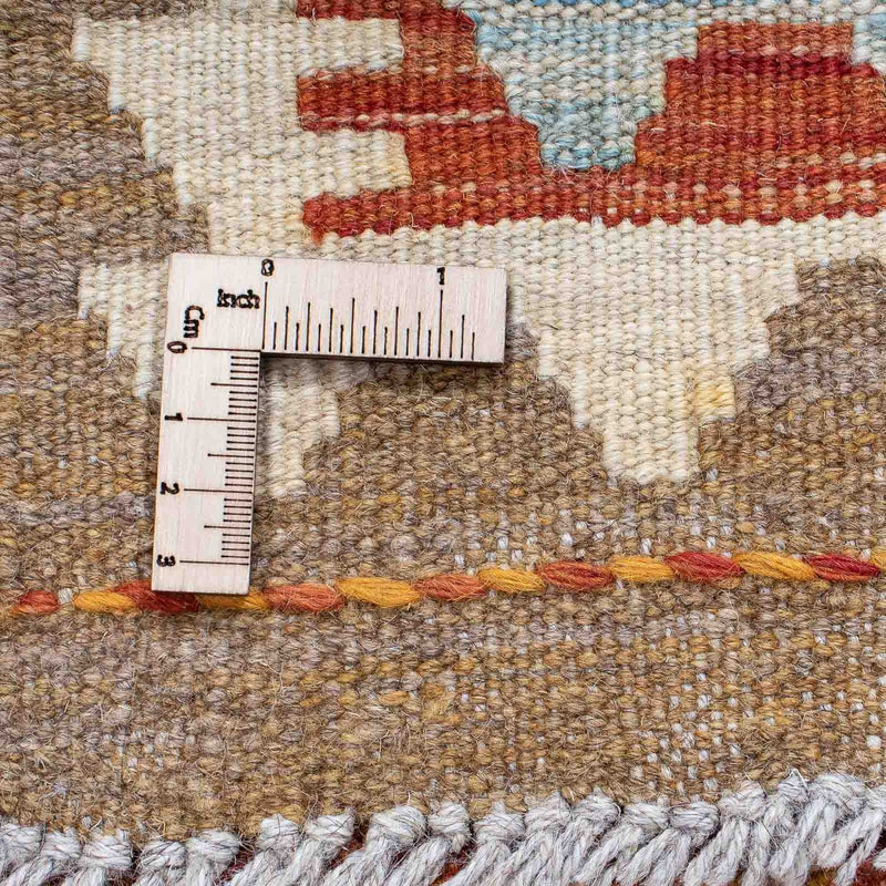 Alfombra de pasillo Alfombra Kelim - Splash - 200 x 62 cm - óxido