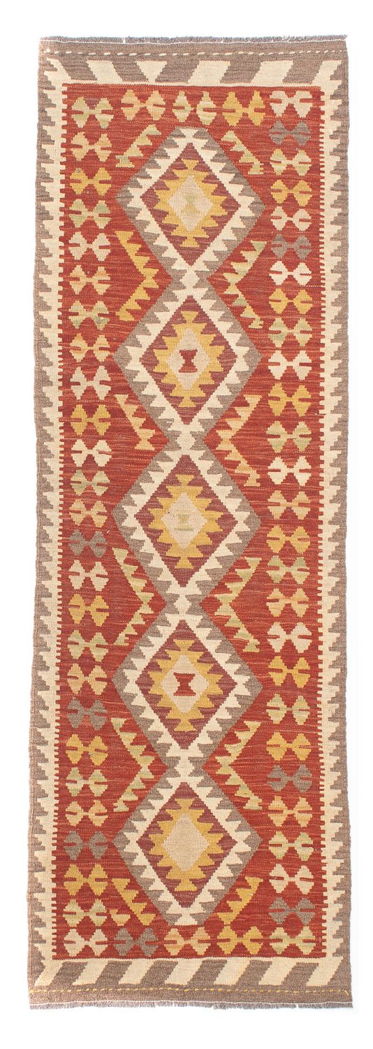 Alfombra de pasillo Alfombra Kelim - Splash - 200 x 66 cm - rojo