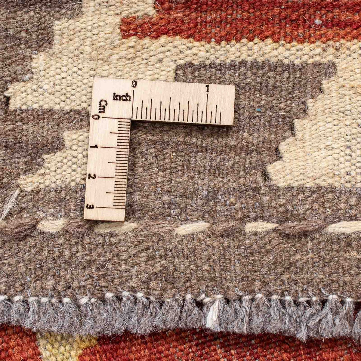 Alfombra de pasillo Alfombra Kelim - Splash - 200 x 66 cm - rojo