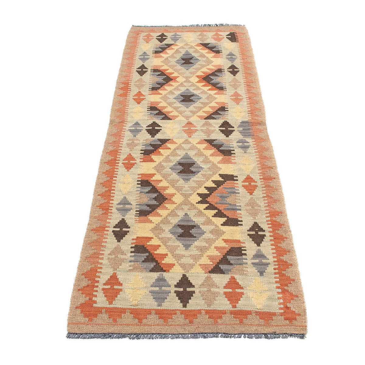 Alfombra de pasillo Alfombra Kelim - Splash - 198 x 57 cm - multicolor