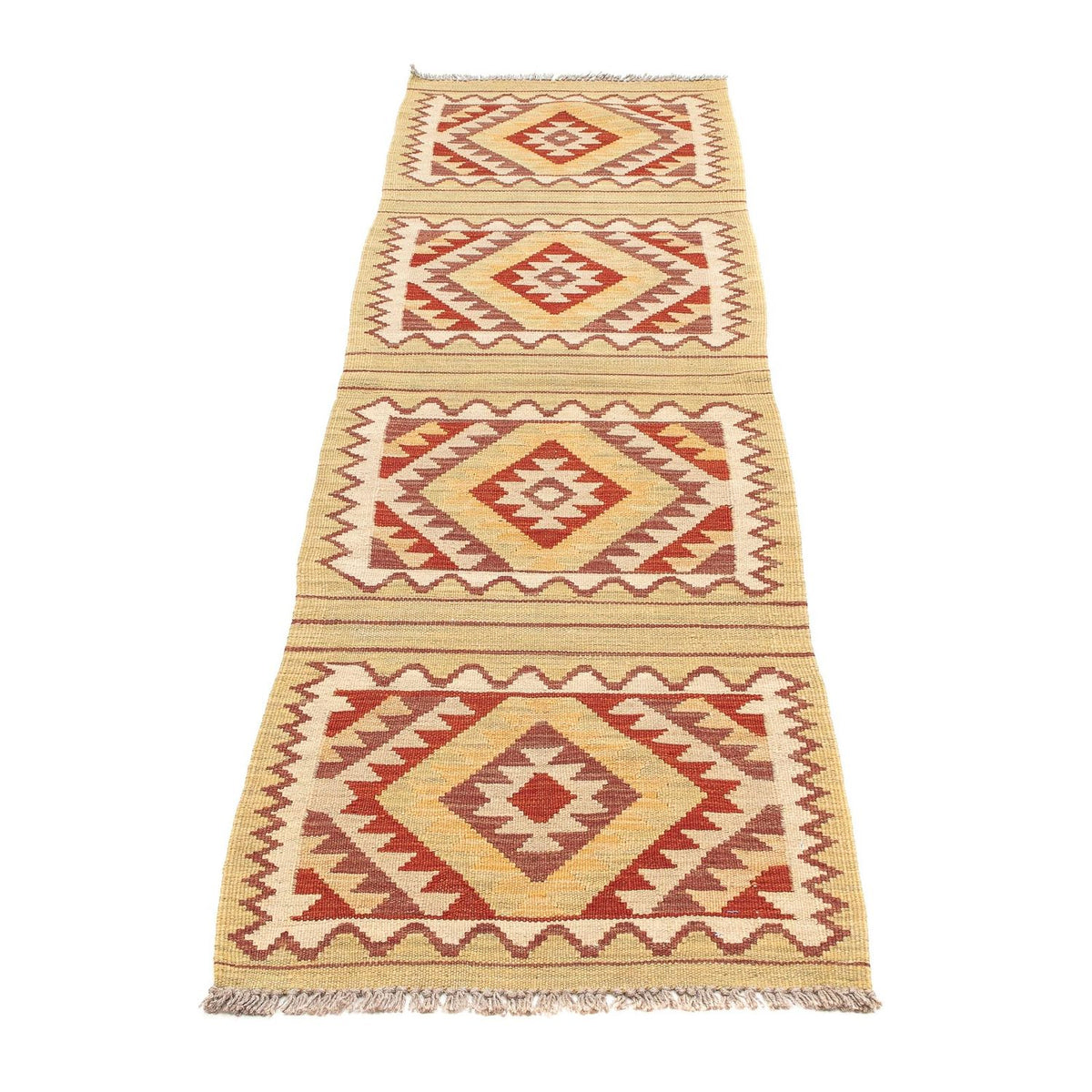 Alfombra de pasillo Alfombra Kelim - Splash - 201 x 54 cm - multicolor