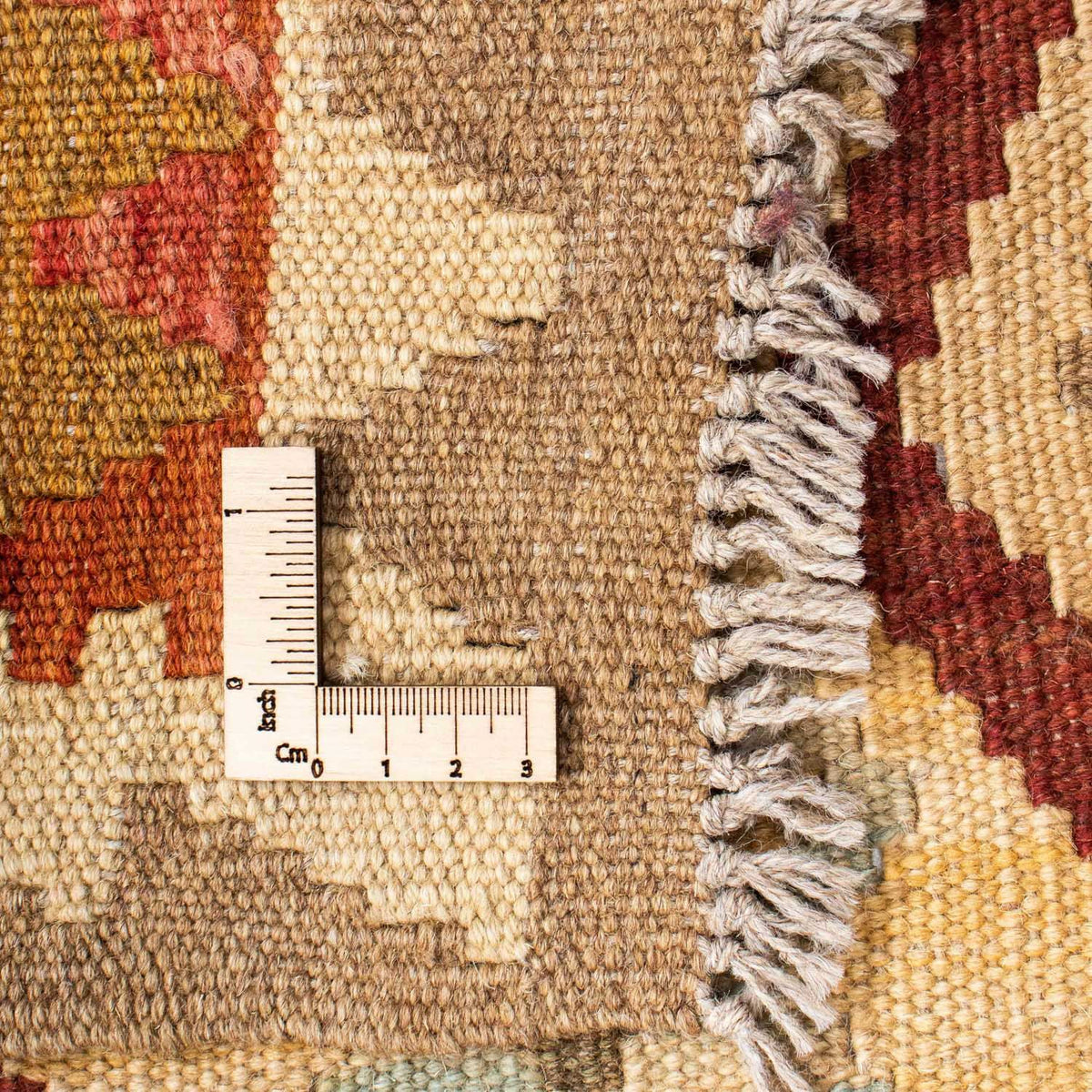 Alfombra de pasillo Alfombra Kelim - Oriental - 191 x 74 cm - beige