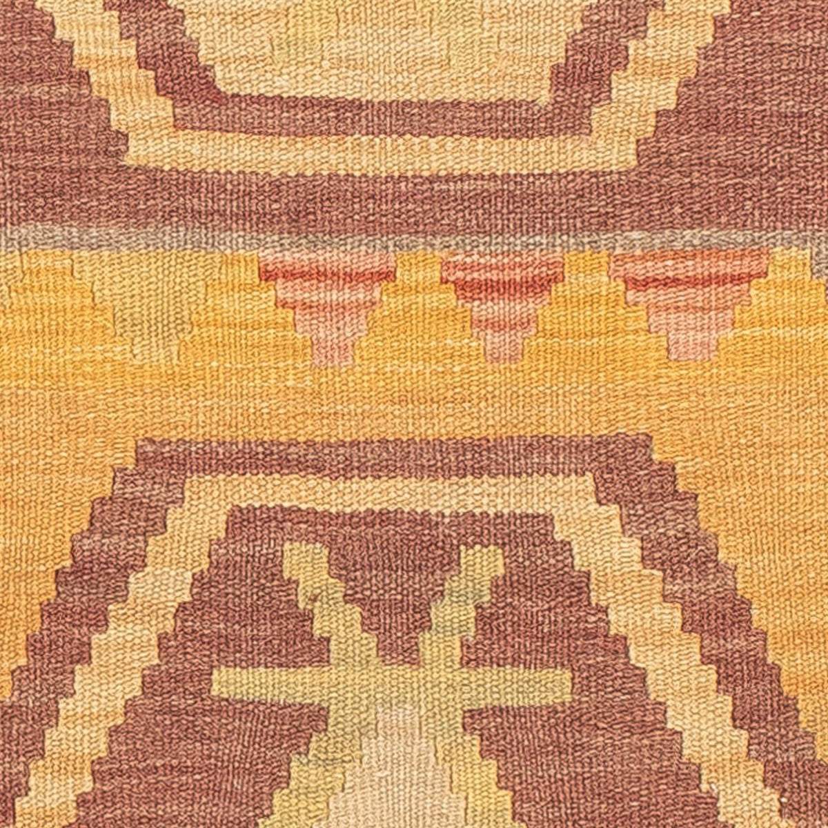 Alfombra de pasillo Alfombra Kelim - Splash - 191 x 52 cm - oro