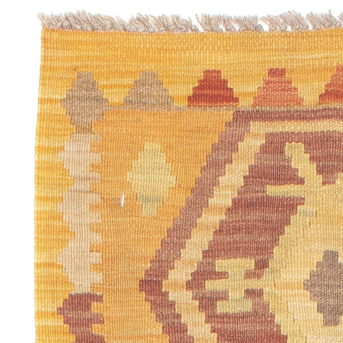 Alfombra de pasillo Alfombra Kelim - Splash - 191 x 52 cm - oro
