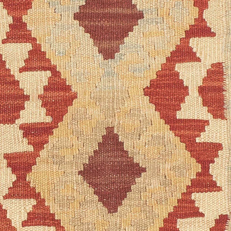 Alfombra de pasillo Alfombra Kelim - Splash - 191 x 60 cm - marrón claro