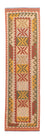 Alfombra de pasillo Alfombra Kelim - Splash - 306 x 82 cm - rojo claro
