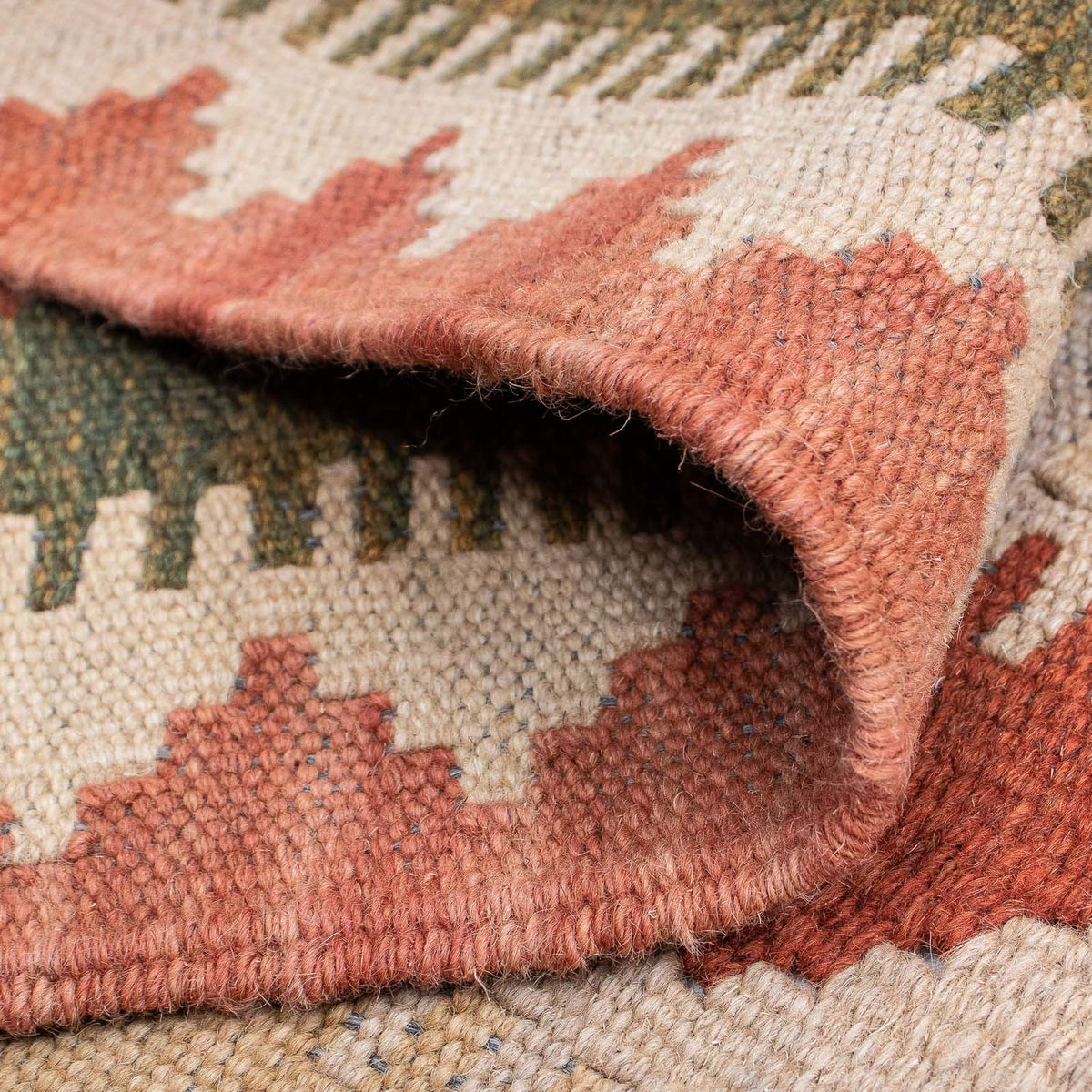 Alfombra de pasillo Alfombra Kelim - Splash - 306 x 82 cm - rojo claro