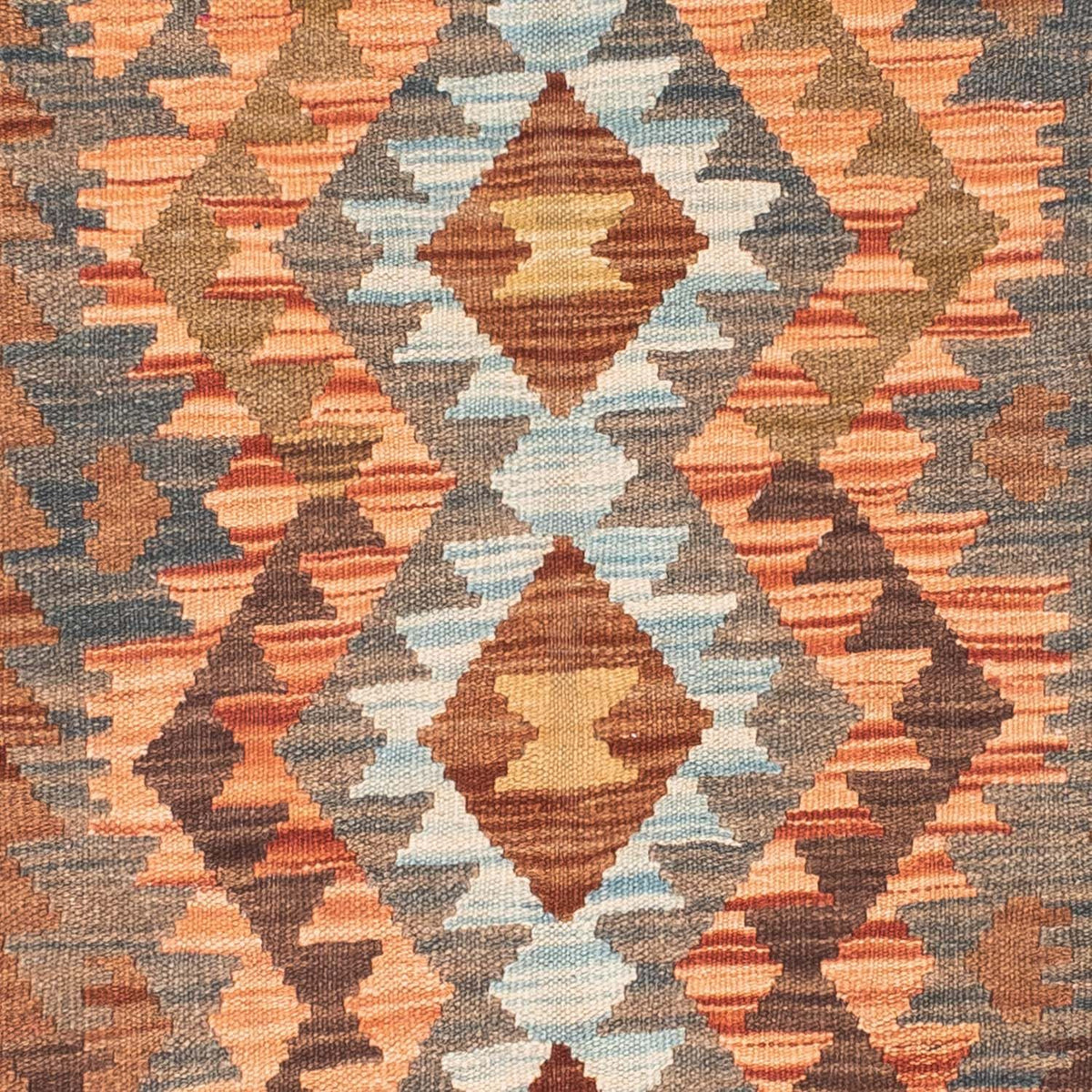 Alfombra de pasillo Alfombra Kelim - Oriental - 199 x 88 cm - marrón claro