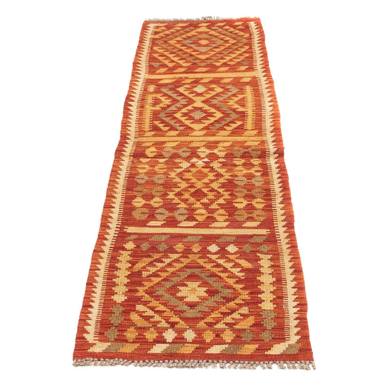 Alfombra de pasillo Alfombra Kelim - Splash - 190 x 47 cm - rojo