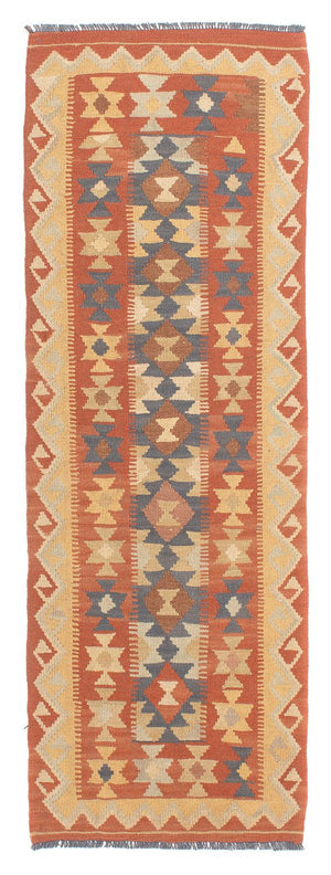 Alfombra de pasillo Alfombra Kelim - Splash - 182 x 61 cm - óxido