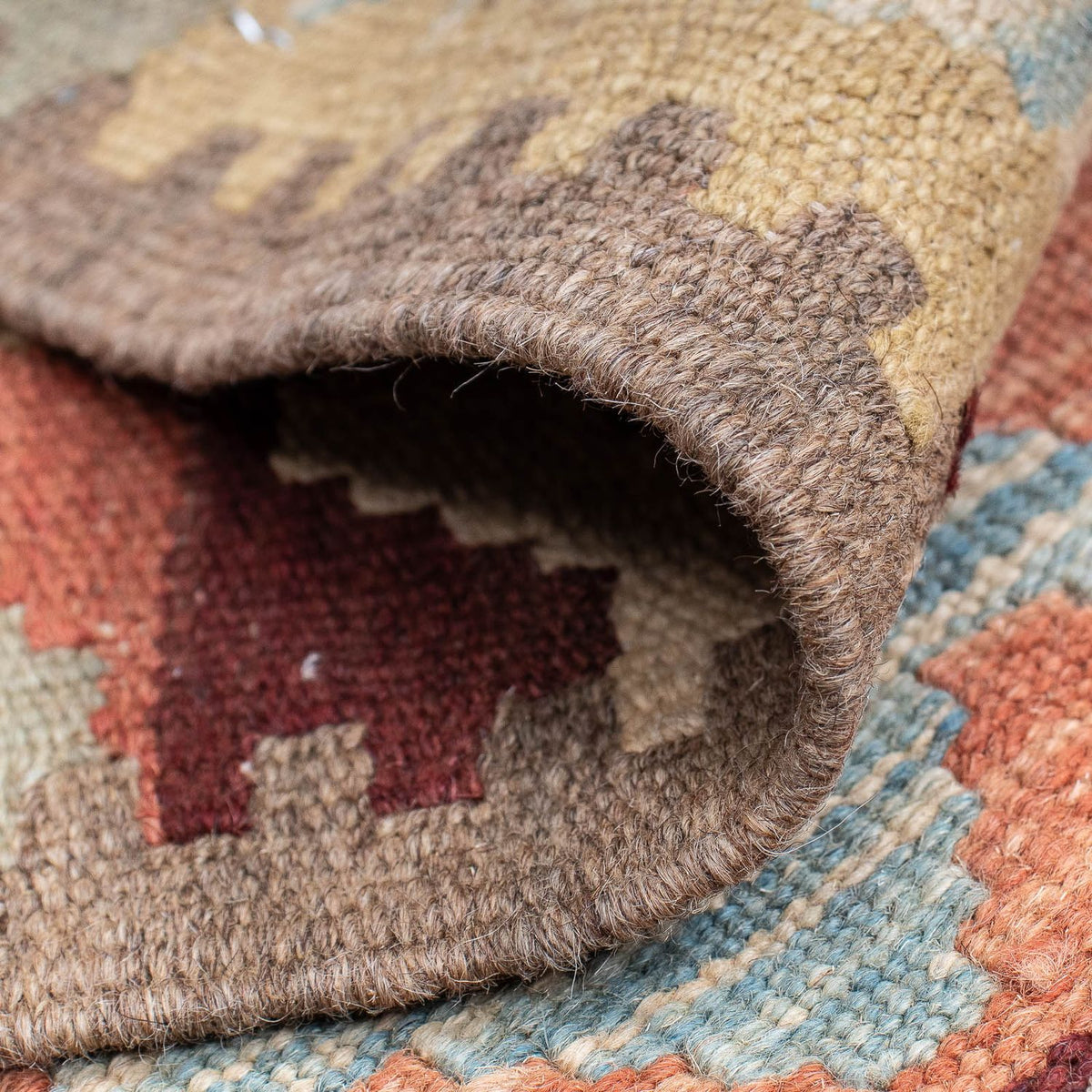 Alfombra de pasillo Alfombra Kelim - Splash - 200 x 62 cm - multicolor