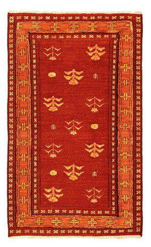 Alfombra Gabbeh - Loribaft Persa - 150 x 97 cm - rojo oscuro