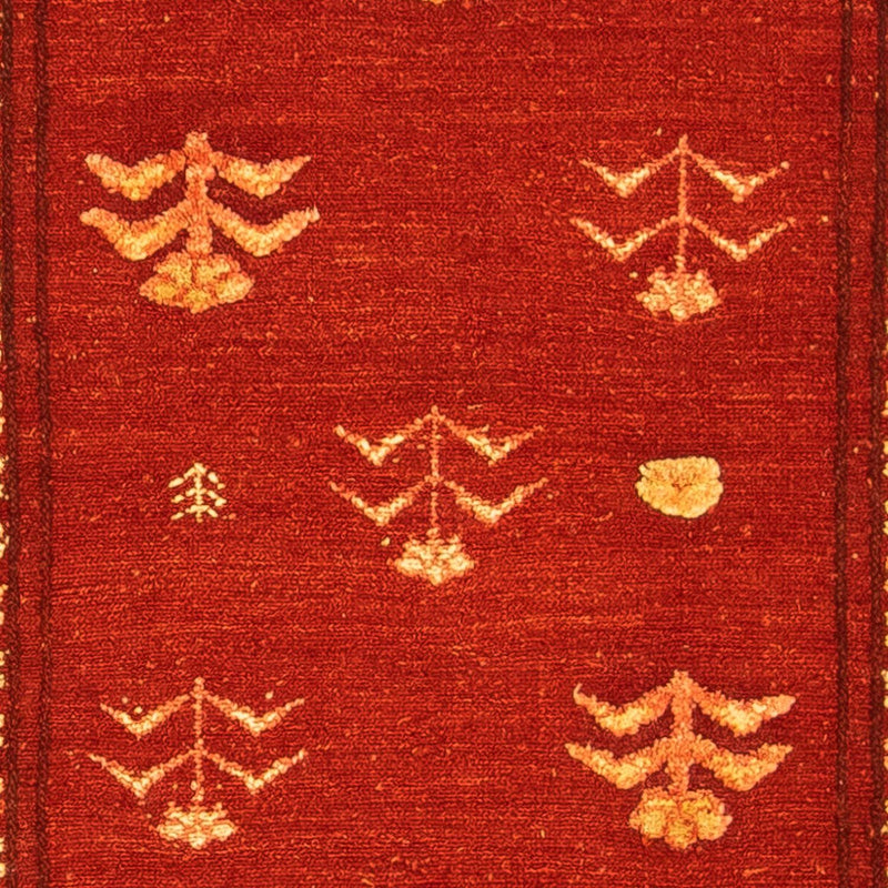 Alfombra Gabbeh - Loribaft Persa - 150 x 97 cm - rojo oscuro