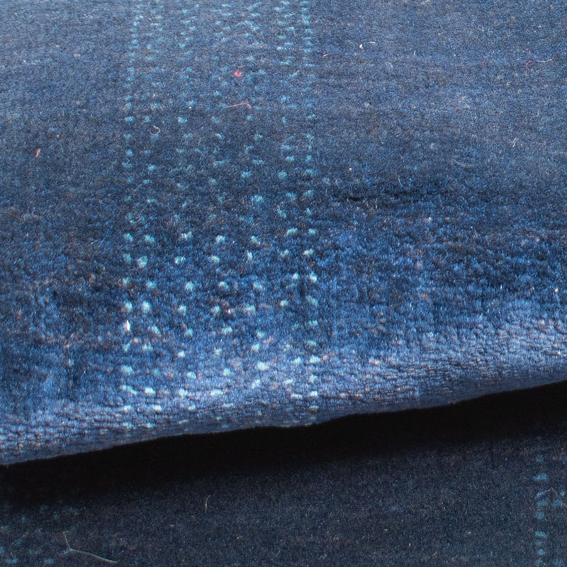 Alfombra Gabbeh - Loribaft Persa - 132 x 75 cm - azul oscuro