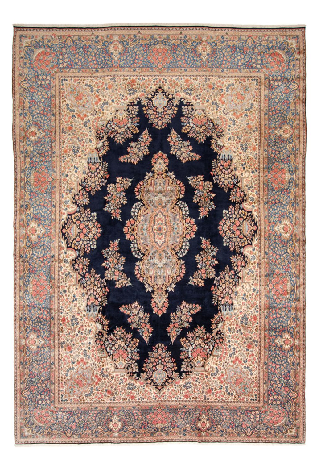 Alfombra persa - Real - 500 x 355 cm - azul oscuro