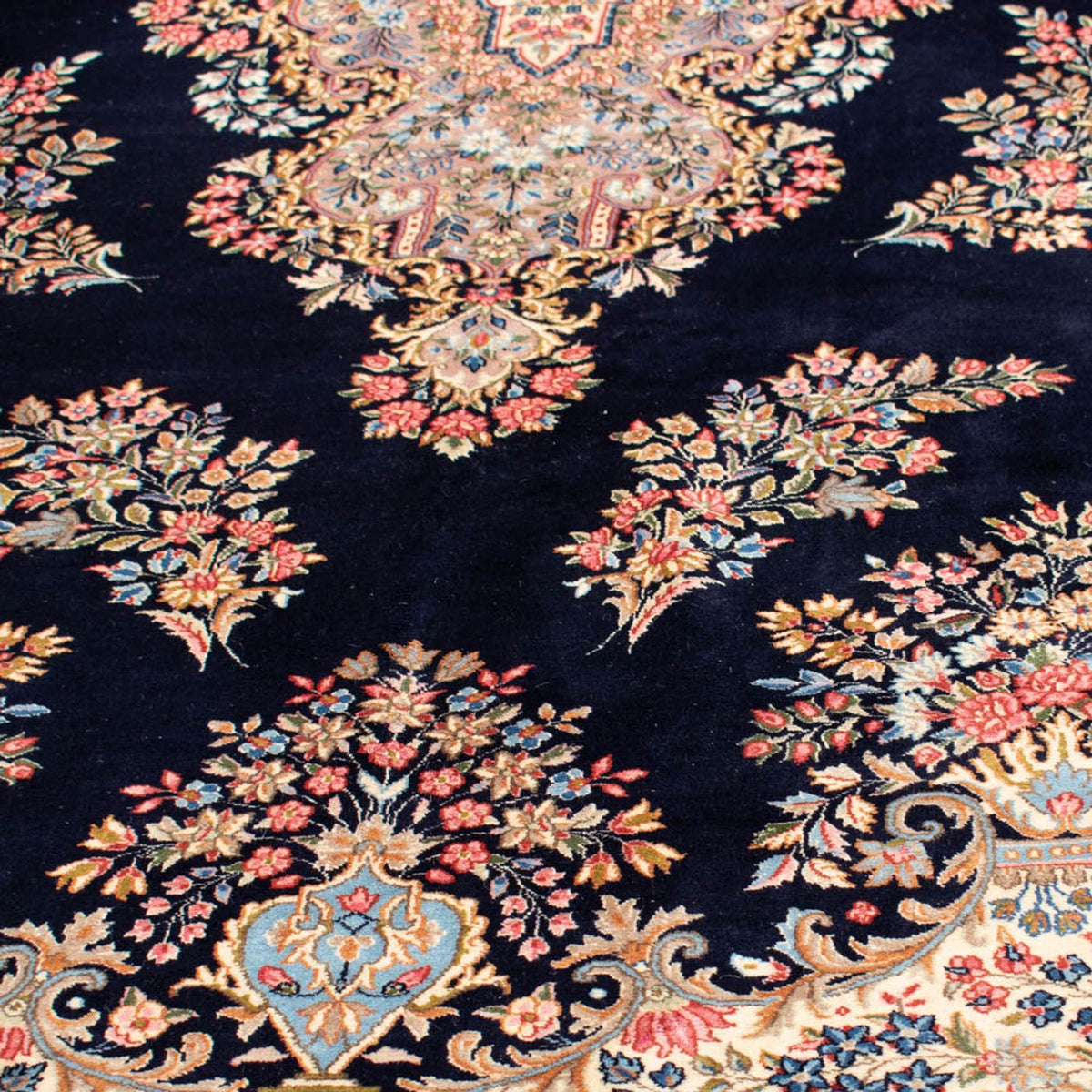 Alfombra persa - Real - 500 x 355 cm - azul oscuro