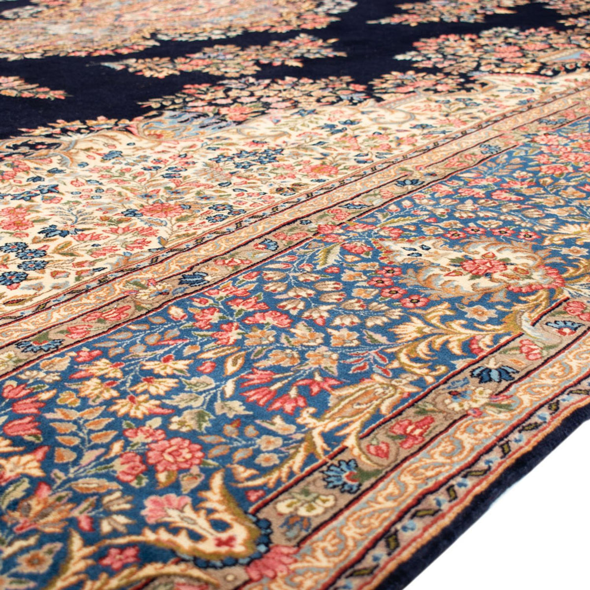 Alfombra persa - Real - 500 x 355 cm - azul oscuro
