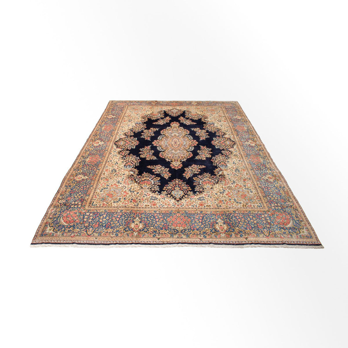 Alfombra persa - Real - 500 x 355 cm - azul oscuro