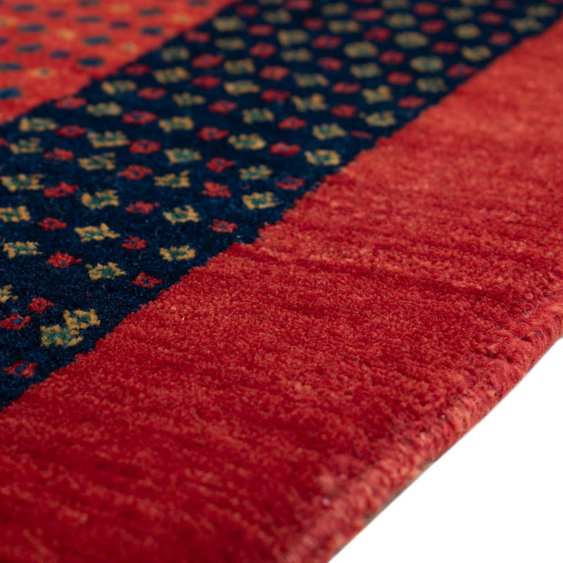 Alfombra Gabbeh - Loribaft Persa - 136 x 82 cm - rojo