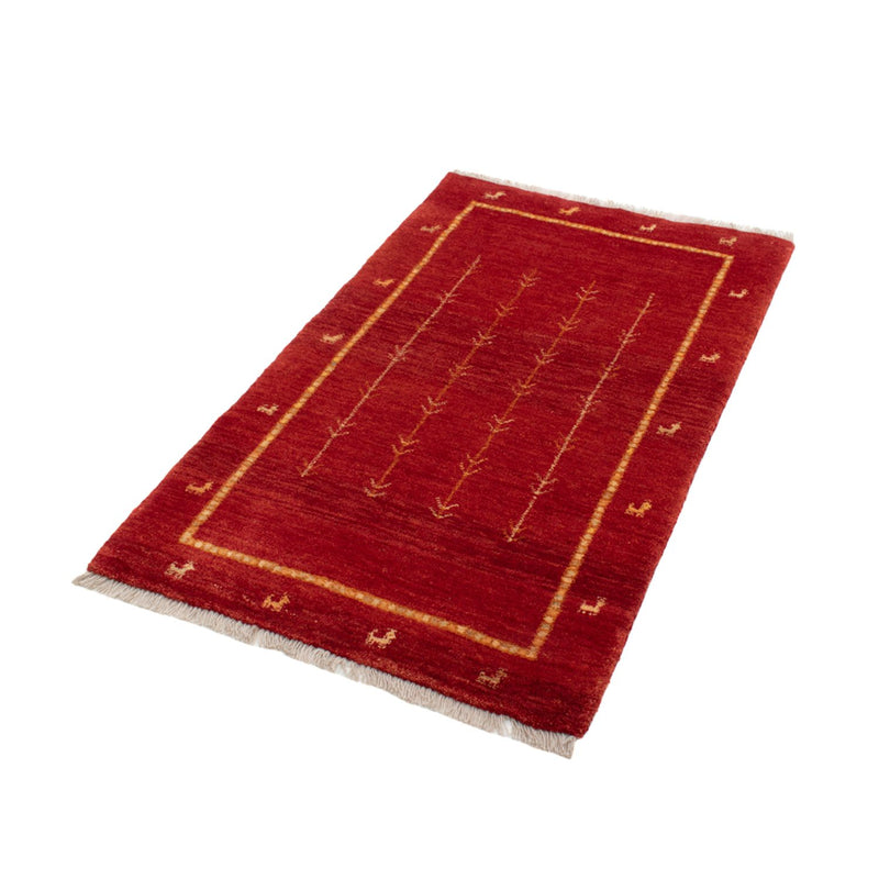 Alfombra Gabbeh - Loribaft Persa - 133 x 84 cm - rojo