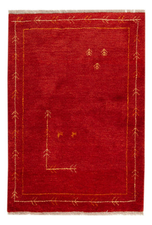 Alfombra Gabbeh - Loribaft Persa - 126 x 85 cm - rojo