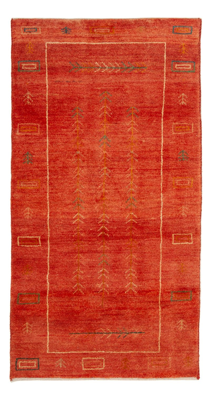 Alfombra Gabbeh - Loribaft Persa - 146 x 68 cm - rojo claro