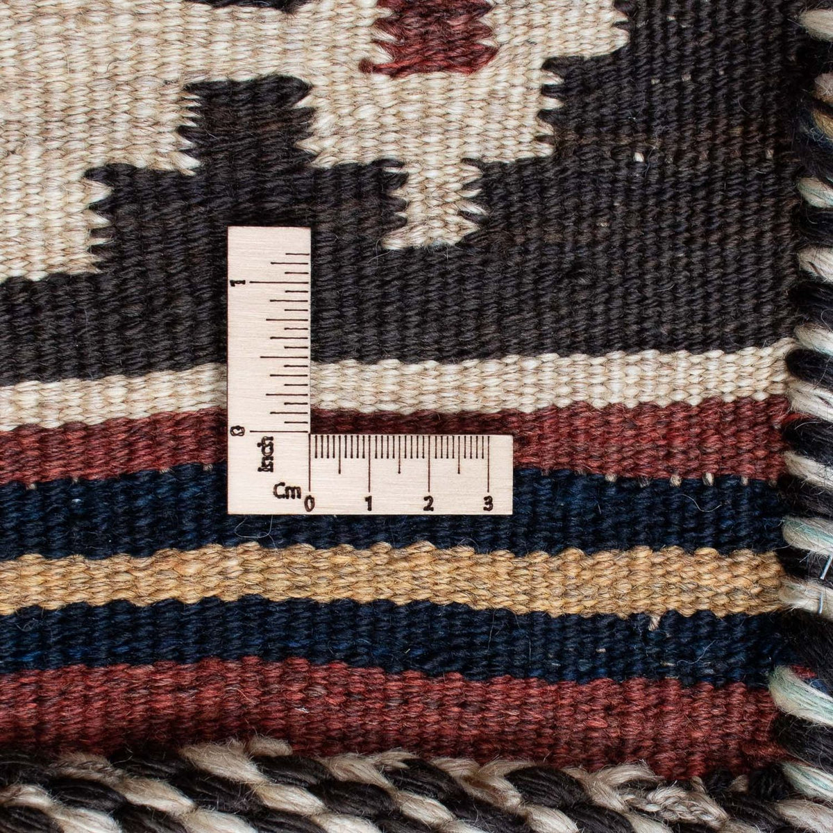 Alfombra Kelim - Oriental cuadrado - 144 x 132 cm - rojo oscuro