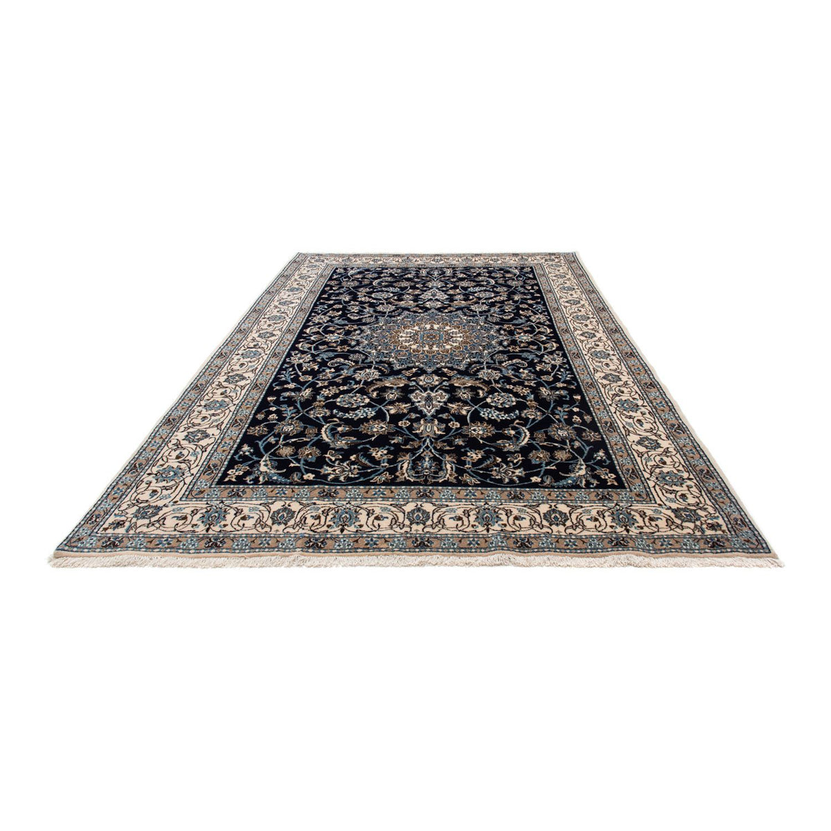 Alfombra persa - Nain - 290 x 201 cm - negro