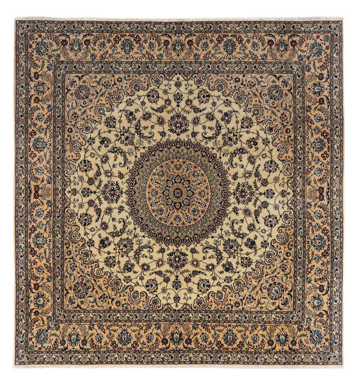 Alfombra persa - Nain cuadrado  - 307 x 296 cm - beige