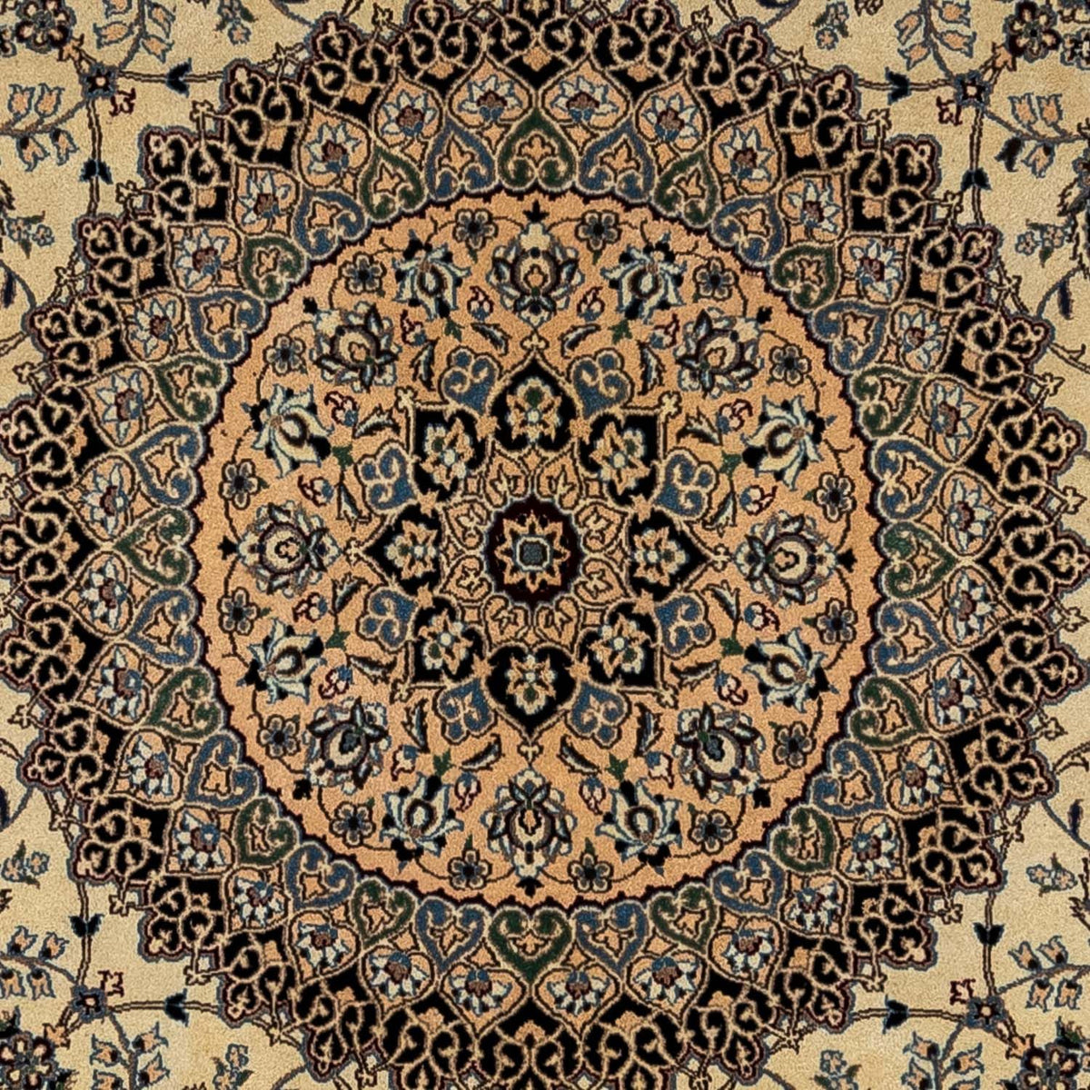 Alfombra persa - Nain cuadrado  - 307 x 296 cm - beige