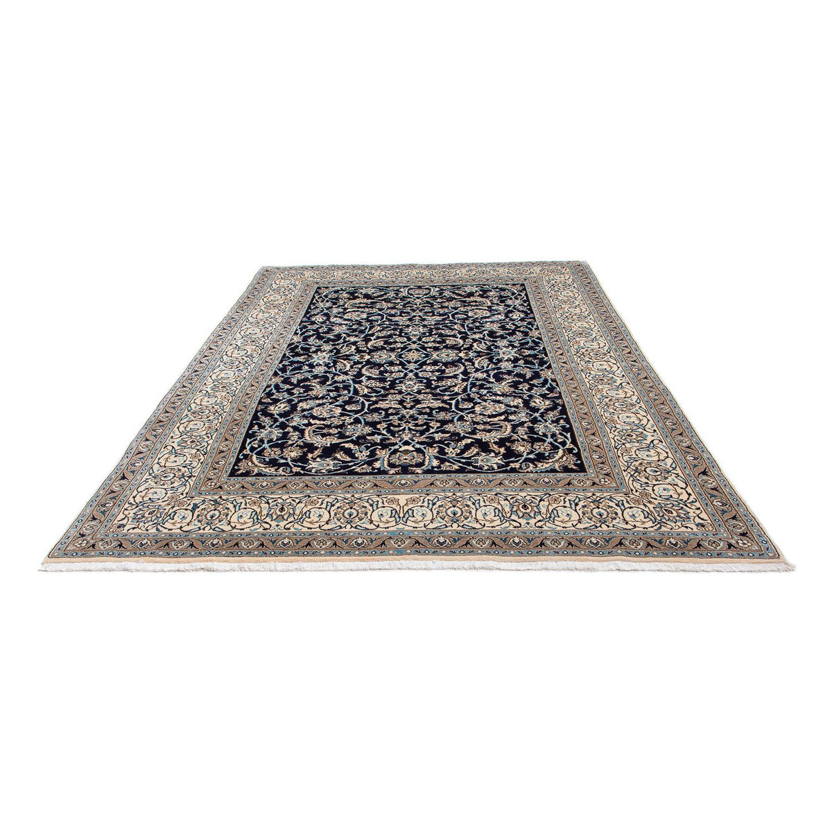 Alfombra persa - Nain - 280 x 199 cm - azul oscuro