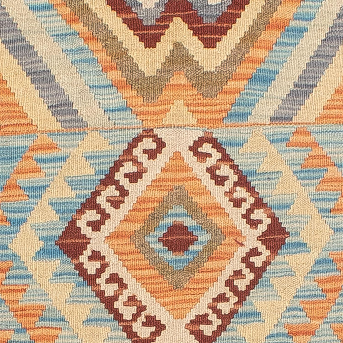 Alfombra de pasillo Alfombra Kelim - Splash - 293 x 83 cm - multicolor
