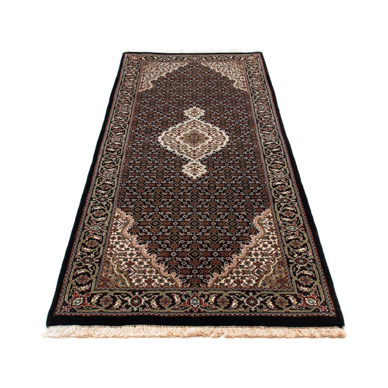 Alfombra de pasillo Alfombra persa - Tabriz - 195 x 79 cm - azul oscuro