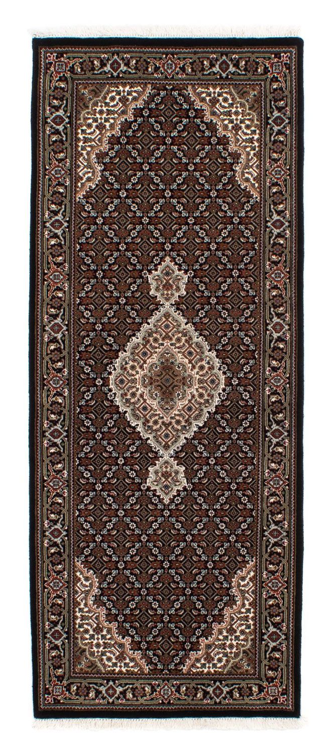 Alfombra de pasillo Alfombra persa - Tabriz - 199 x 81 cm - azul oscuro