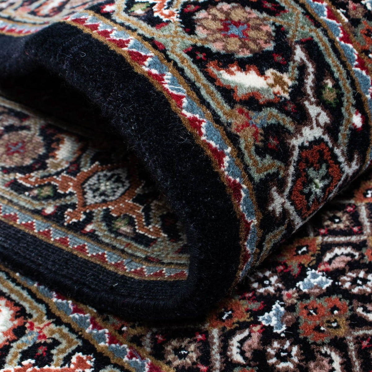 Alfombra de pasillo Alfombra persa - Tabriz - 393 x 83 cm - azul oscuro